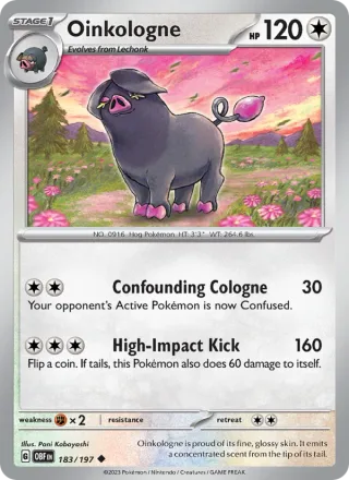 Oinkologne #183 · Obsidian Flames Pokémon card