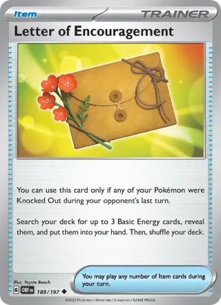 Letter of Encouragement card