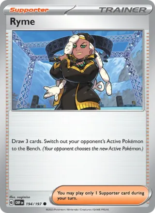 Ryme #194 · Obsidian Flames Pokémon card