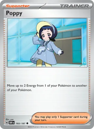 Poppy #193 · Obsidian Flames Pokémon card