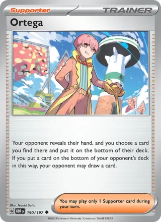 Ortega #190 · Obsidian Flames Pokémon card