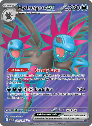 Hydreigon ex #161 · White Flare Pokémon card