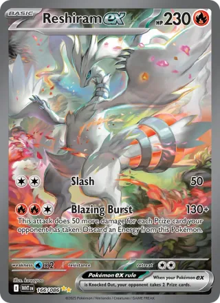 Reshiram ex #166 · White Flare Pokémon card