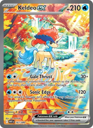 Keldeo ex #167 · White Flare Pokémon card