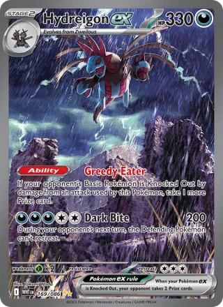 Hydreigon ex #169 · White Flare Pokémon card