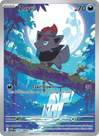 Zorua #142 · White Flare Pokémon card