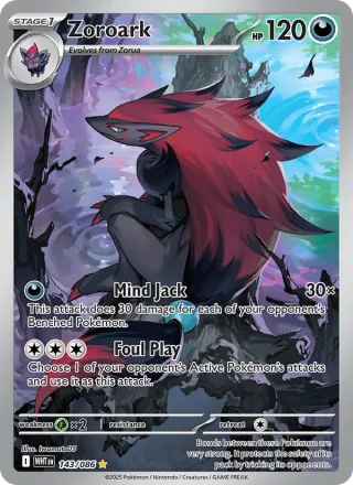 Zoroark #143 · White Flare Pokémon card