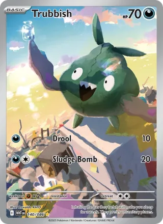 Trubbish #140 · White Flare Pokémon card