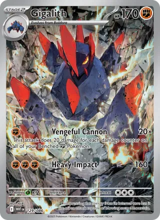 Gigalith #129 · White Flare Pokémon card