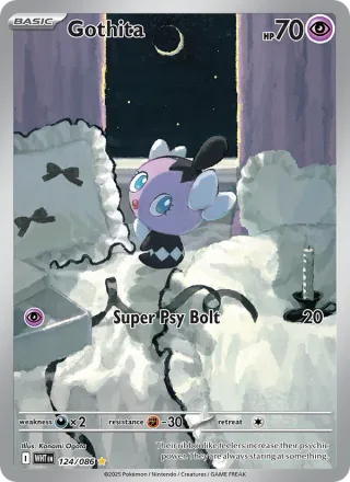 Gothita #124 · White Flare Pokémon card