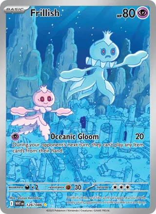 Frillish #126 · White Flare Pokémon card