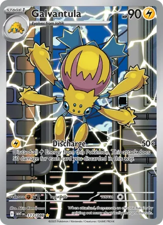 Galvantula #117 · White Flare Pokémon card