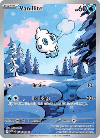 Vanillite #111 · White Flare Pokémon card