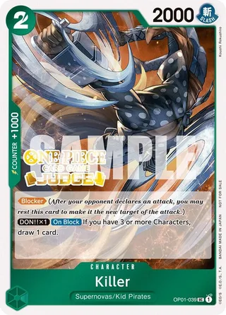 Killer (Judge Pack Vol. 3) #OP01-039-judge-pack-vol-3 · One Piece Promotion Cards One Piece card