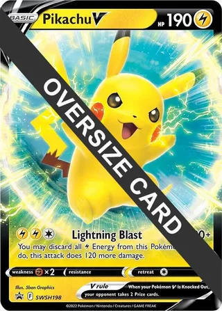 Pikachu V - SWSH198 #SWSH198 · Jumbo cards Pokémon card
