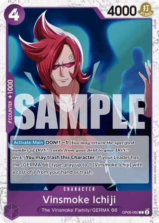 Vinsmoke Ichiji (Full Art) #OP06-060-full-art · Premium Booster -The Best- One Piece card