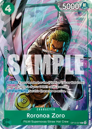 Roronoa Zoro (Premium Card Collection -Best Selection Vol. 6-) #OP13-037-premium-card-collection-best-selection-vol-6 · One Piece Promotion Cards One Piece card