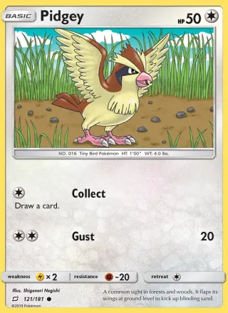 Pidgey #121 · Team Up Pokémon card