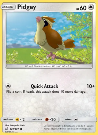 Pidgey #122 · Team Up Pokémon card