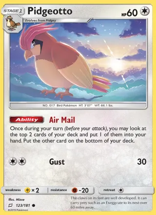 Pidgeotto #123 · Team Up Pokémon card