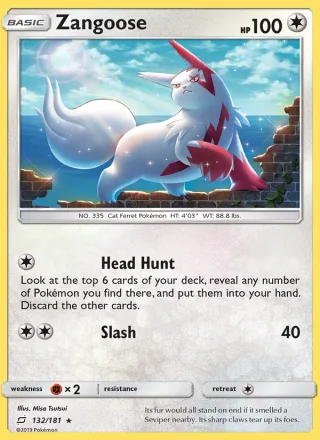Zangoose #132 · Team Up Pokémon card