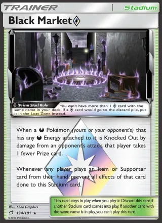 Black Market ◇ #134 · Team Up Pokémon card
