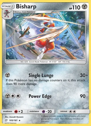 Bisharp #105 · Team Up Pokémon card