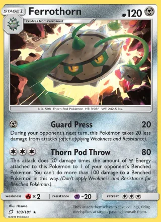 Ferrothorn #103 · Team Up Pokémon card