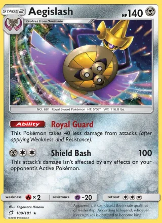 Aegislash #109 · Team Up Pokémon card