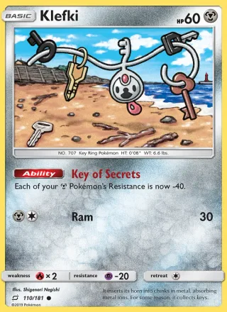Klefki #110 · Team Up Pokémon card