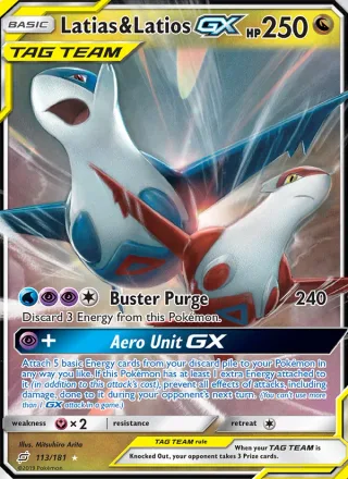 Latias & Latios GX #113 · Team Up Pokémon card