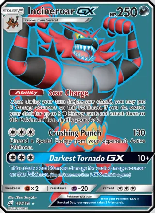 Incineroar GX #167 · Team Up Pokémon card