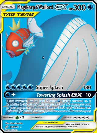 Magikarp & Wailord GX #160 · Team Up Pokémon card