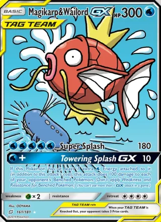 Magikarp & Wailord GX #161 · Team Up Pokémon card