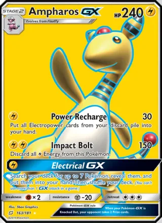 Ampharos GX #163 · Team Up Pokémon card