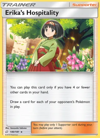 Erika’s Hospitality #140 · Team Up Pokémon card