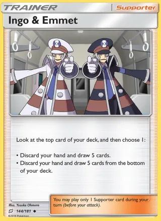 Ingo & Emmet #144 · Team Up Pokémon card