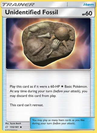 Unidentified Fossil #155 · Team Up Pokémon card