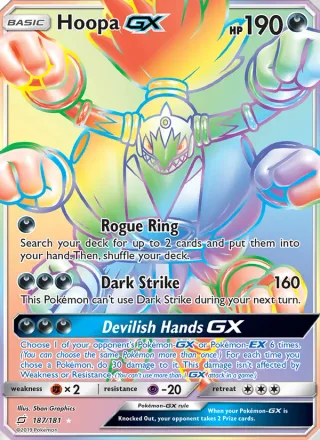 Hoopa GX #187 · Team Up Pokémon card