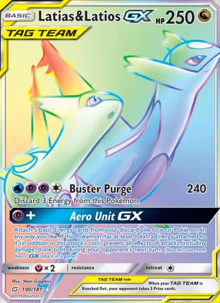 Latias & Latios GX #190 · Team Up Pokémon card