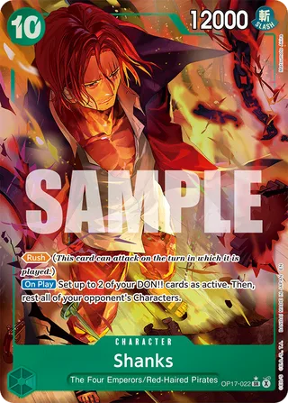 Shanks (Alternate Art) #OP17-022-alternate-art · The World's Strongest Warriors One Piece card