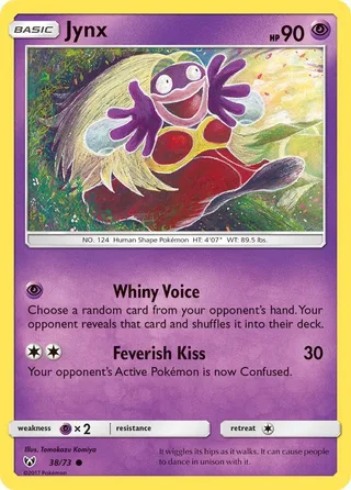 Jynx #38 · Shining Legends Pokémon card