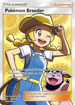 Pokémon Breeder #73 · Shining Legends Pokémon card