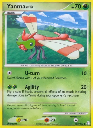 Yanma #128 · Legends Awakened Pokémon card