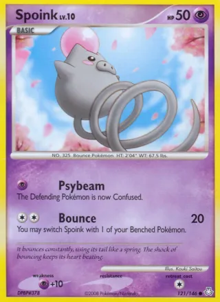 Spoink #121 · Legends Awakened Pokémon card