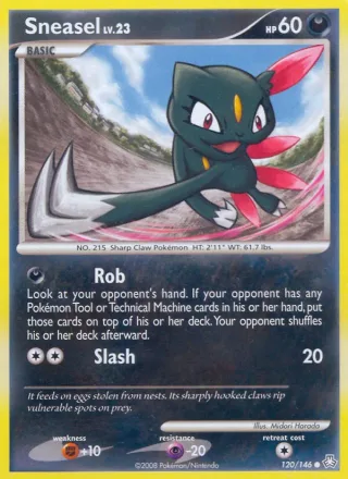 Sneasel #120 · Legends Awakened Pokémon card