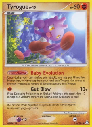 Tyrogue #126 · Legends Awakened Pokémon card