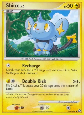 Shinx #118 · Legends Awakened Pokémon card