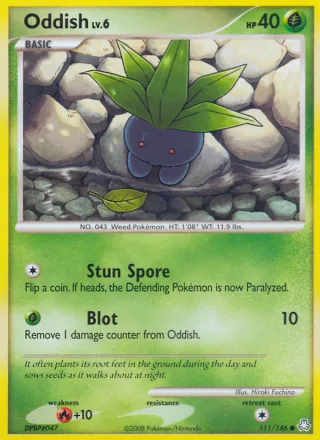 Oddish #111 · Legends Awakened Pokémon card