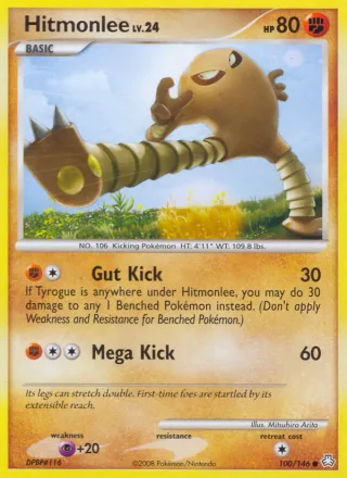 Hitmonlee #100 · Legends Awakened Pokémon card